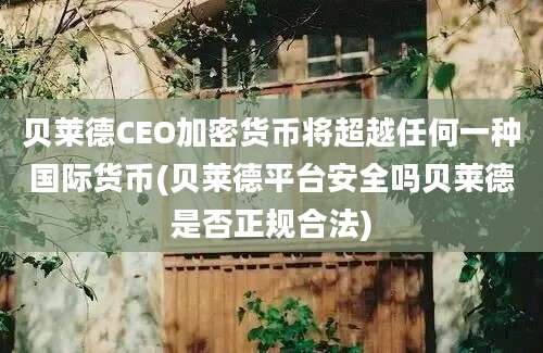 贝莱德CEO加密货币将超越任何一种国际货币(贝莱德平台安全吗贝莱德是否正规合法)