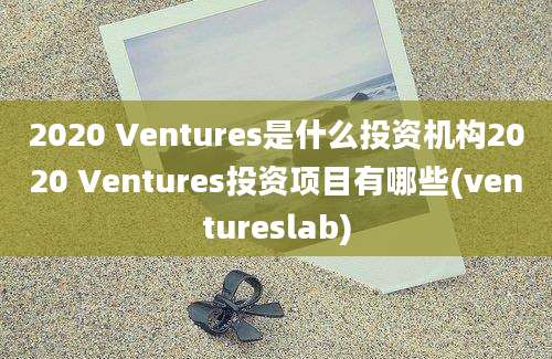 2020 Ventures是什么投资机构2020 Ventures投资项目有哪些(ventureslab)