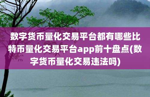 数字货币量化交易平台都有哪些比特币量化交易平台app前十盘点(数字货币量化交易违法吗)