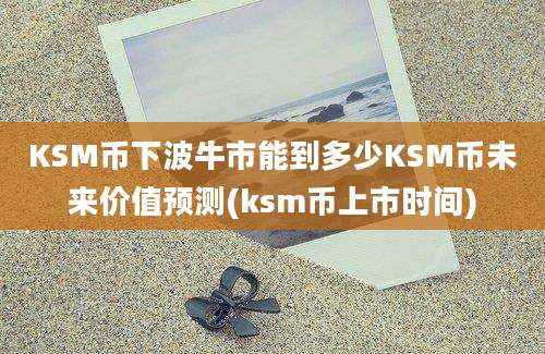 KSM币下波牛市能到多少KSM币未来价值预测(ksm币上市时间)