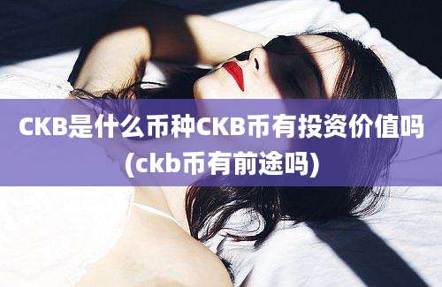 CKB是什么币种CKB币有投资价值吗(ckb币有前途吗)