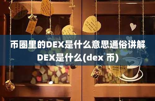 币圈里的DEX是什么意思通俗讲解DEX是什么(dex 币)