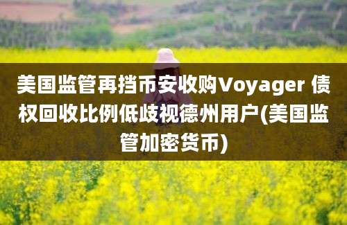 美国监管再挡币安收购Voyager 债权回收比例低歧视德州用户(美国监管加密货币)