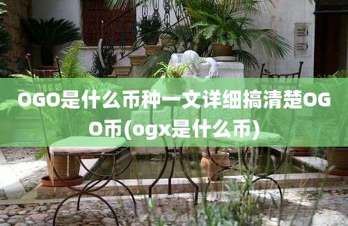 OGO是什么币种一文详细搞清楚OGO币(ogx是什么币)