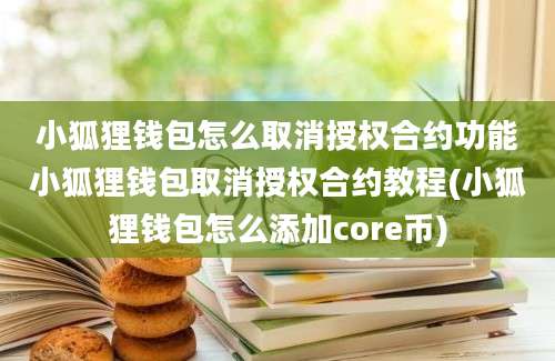 小狐狸钱包怎么取消授权合约功能小狐狸钱包取消授权合约教程(小狐狸钱包怎么添加core币)