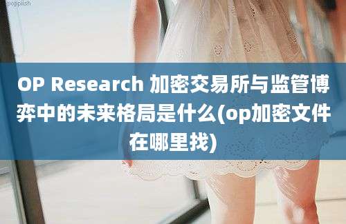 OP Research 加密交易所与监管博弈中的未来格局是什么(op加密文件在哪里找)