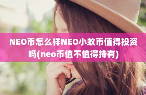 NEO币怎么样NEO小蚁币值得投资吗(neo币值不值得持有)