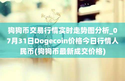 狗狗币交易行情实时走势图分析_07月31日Dogecoin价格今日行情人民币(狗狗币最新成交价格)