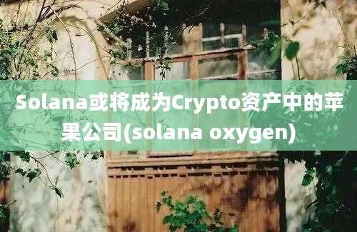 Solana或将成为Crypto资产中的苹果公司(solana oxygen)