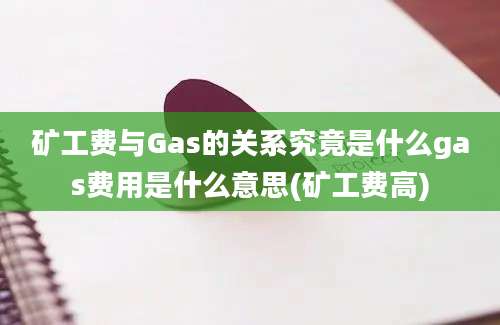 矿工费与Gas的关系究竟是什么gas费用是什么意思(矿工费高)