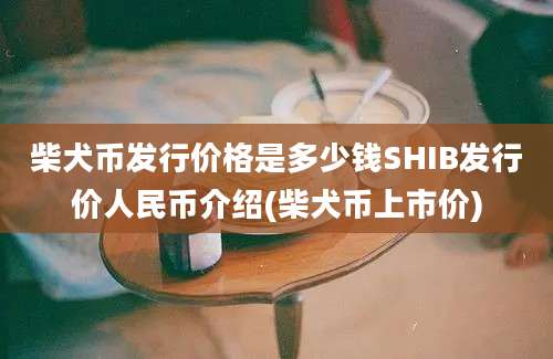 柴犬币发行价格是多少钱SHIB发行价人民币介绍(柴犬币上市价)