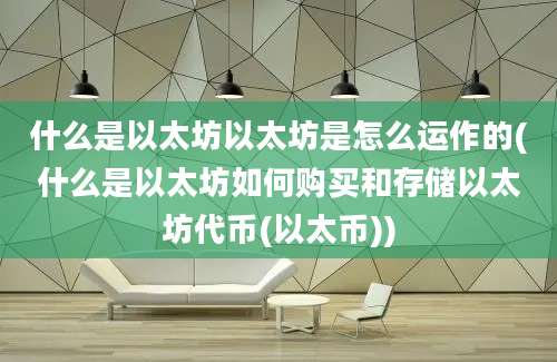 什么是以太坊以太坊是怎么运作的(什么是以太坊如何购买和存储以太坊代币(以太币))