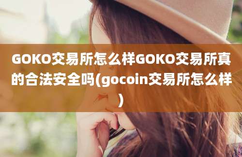 GOKO交易所怎么样GOKO交易所真的合法安全吗(gocoin交易所怎么样)