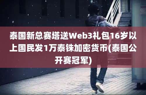 泰国新总赛塔送Web3礼包16岁以上国民发1万泰铢加密货币(泰国公开赛冠军)