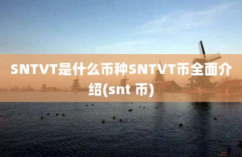 SNTVT是什么币种SNTVT币全面介绍(snt 币)