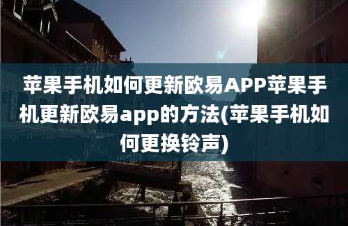 苹果手机如何更新欧易APP苹果手机更新欧易app的方法(苹果手机如何更换铃声)