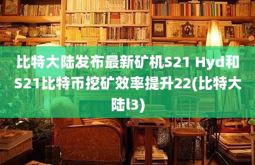 比特大陆发布最新矿机S21 Hyd和S21比特币挖矿效率提升22(比特大陆l3)