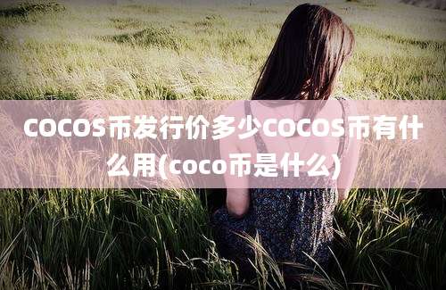 COCOS币发行价多少COCOS币有什么用(coco币是什么)