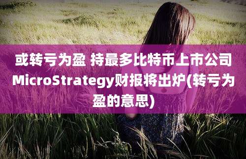 或转亏为盈 持最多比特币上市公司MicroStrategy财报将出炉(转亏为盈的意思)