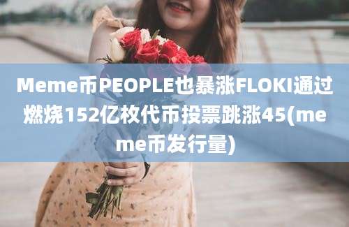 Meme币PEOPLE也暴涨FLOKI通过燃烧152亿枚代币投票跳涨45(meme币发行量)