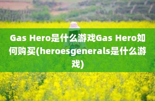 Gas Hero是什么游戏Gas Hero如何购买(heroesgenerals是什么游戏)