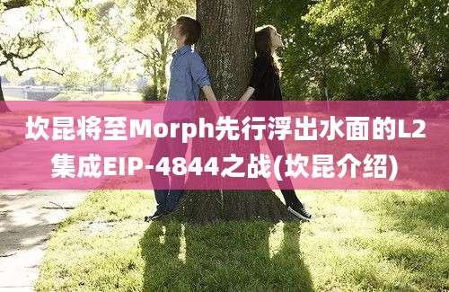 坎昆将至Morph先行浮出水面的L2集成EIP-4844之战(坎昆介绍)