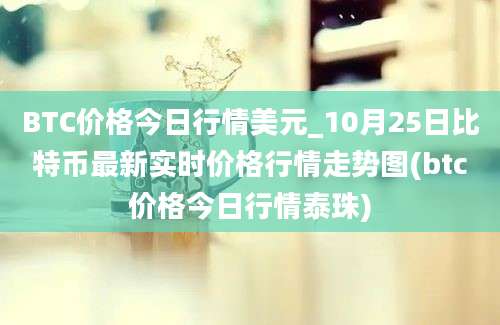 BTC价格今日行情美元_10月25日比特币最新实时价格行情走势图(btc价格今日行情泰珠)