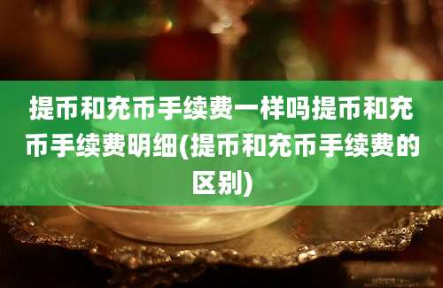 提币和充币手续费一样吗提币和充币手续费明细(提币和充币手续费的区别)