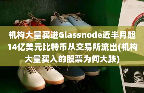 机构大量买进Glassnode近半月超14亿美元比特币从交易所流出(机构大量买入的股票为何大跌)