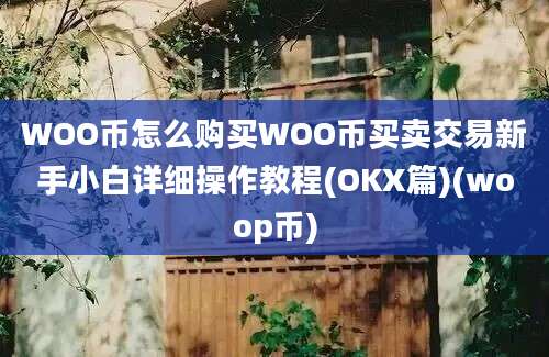 WOO币怎么购买WOO币买卖交易新手小白详细操作教程(OKX篇)(woop币)