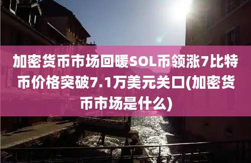 加密货币市场回暖SOL币领涨7比特币价格突破7.1万美元关口(加密货币市场是什么)