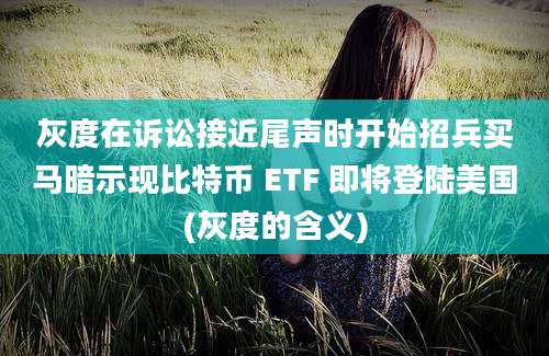 灰度在诉讼接近尾声时开始招兵买马暗示现比特币 ETF 即将登陆美国(灰度的含义)