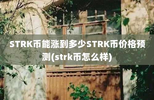 STRK币能涨到多少STRK币价格预测(strk币怎么样)