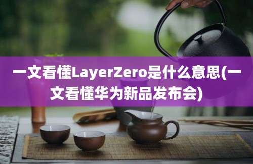 一文看懂LayerZero是什么意思(一文看懂华为新品发布会)