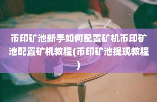 币印矿池新手如何配置矿机币印矿池配置矿机教程(币印矿池提现教程)