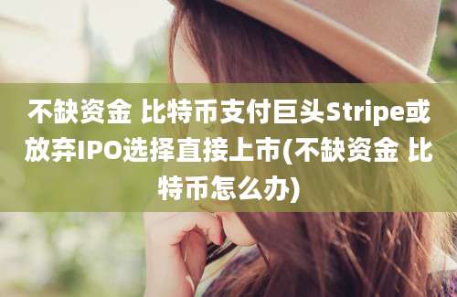 不缺资金 比特币支付巨头Stripe或放弃IPO选择直接上市(不缺资金 比特币怎么办)