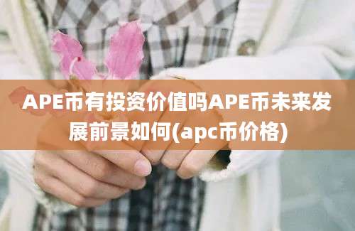 APE币有投资价值吗APE币未来发展前景如何(apc币价格)