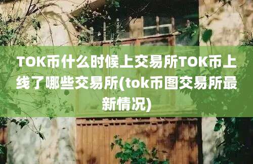 TOK币什么时候上交易所TOK币上线了哪些交易所(tok币图交易所最新情况)