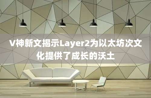 V神新文揭示Layer2为以太坊次文化提供了成长的沃土