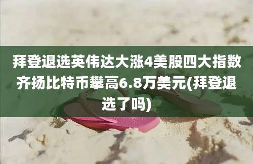 拜登退选英伟达大涨4美股四大指数齐扬比特币攀高6.8万美元(拜登退选了吗)