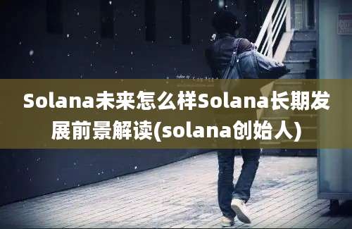 Solana未来怎么样Solana长期发展前景解读(solana创始人)