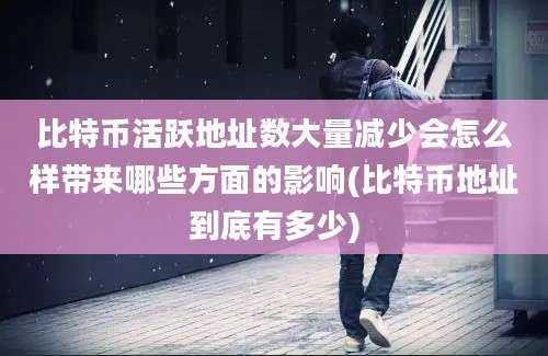 比特币活跃地址数大量减少会怎么样带来哪些方面的影响(比特币地址到底有多少)