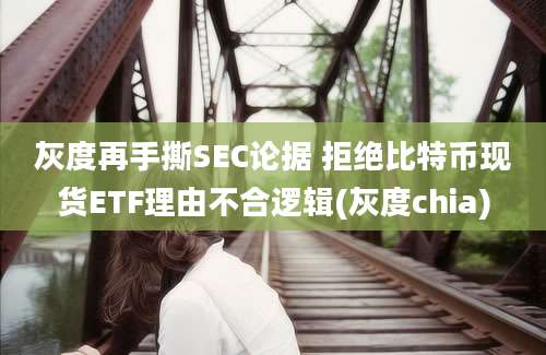 灰度再手撕SEC论据 拒绝比特币现货ETF理由不合逻辑(灰度chia)