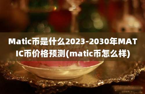 Matic币是什么2023-2030年MATIC币价格预测(matic币怎么样)