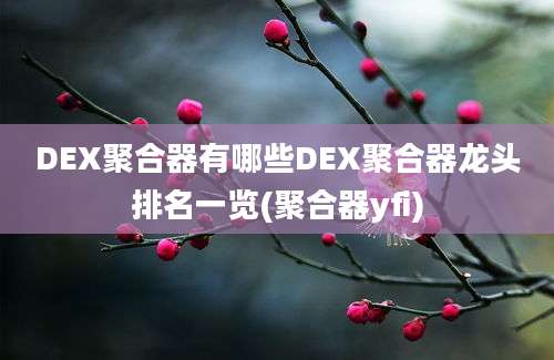 DEX聚合器有哪些DEX聚合器龙头排名一览(聚合器yfi)