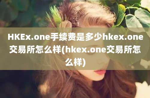 HKEx.one手续费是多少hkex.one交易所怎么样(hkex.one交易所怎么样)