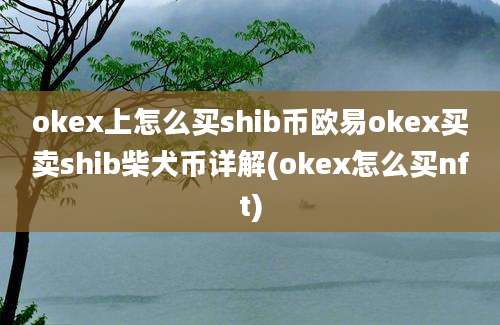 okex上怎么买shib币欧易okex买卖shib柴犬币详解(okex怎么买nft)