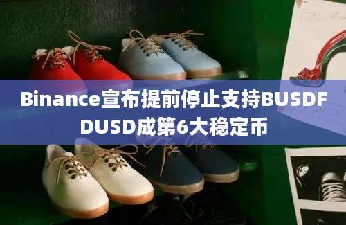 Binance宣布提前停止支持BUSDFDUSD成第6大稳定币