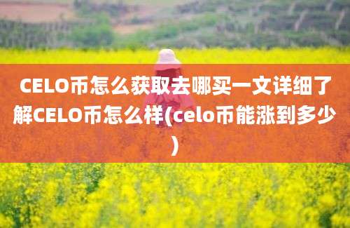 CELO币怎么获取去哪买一文详细了解CELO币怎么样(celo币能涨到多少)