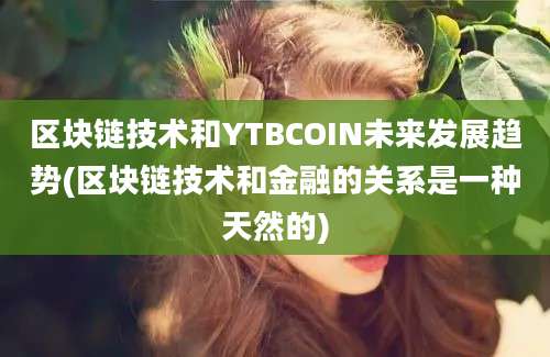 区块链技术和YTBCOIN未来发展趋势(区块链技术和金融的关系是一种天然的)